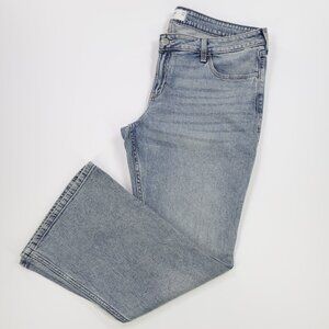 Hollister Women's Low Rise Stretch Denim Bootcut Jeans Light Blue Size W33 Short